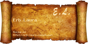 Erb Laura névjegykártya